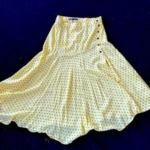 Zara yellow polka dot skirt- New with Tags